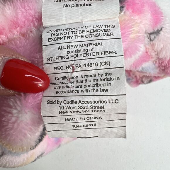 Little Beginnings Pink Unicorn Lovey Plush Floral Baby Security Blanket Stuffed - Picture 7 of 8